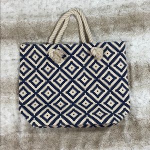 Summer & rose nautical canvas tote